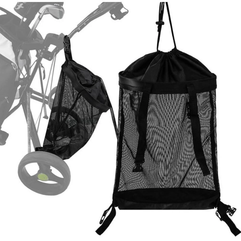 Trolley Net Bag Universal Golf Push Cart Mesh Bag Push Cart Organizer Golf Cart Back Storage Bag For Golf Gift Golf Accessories