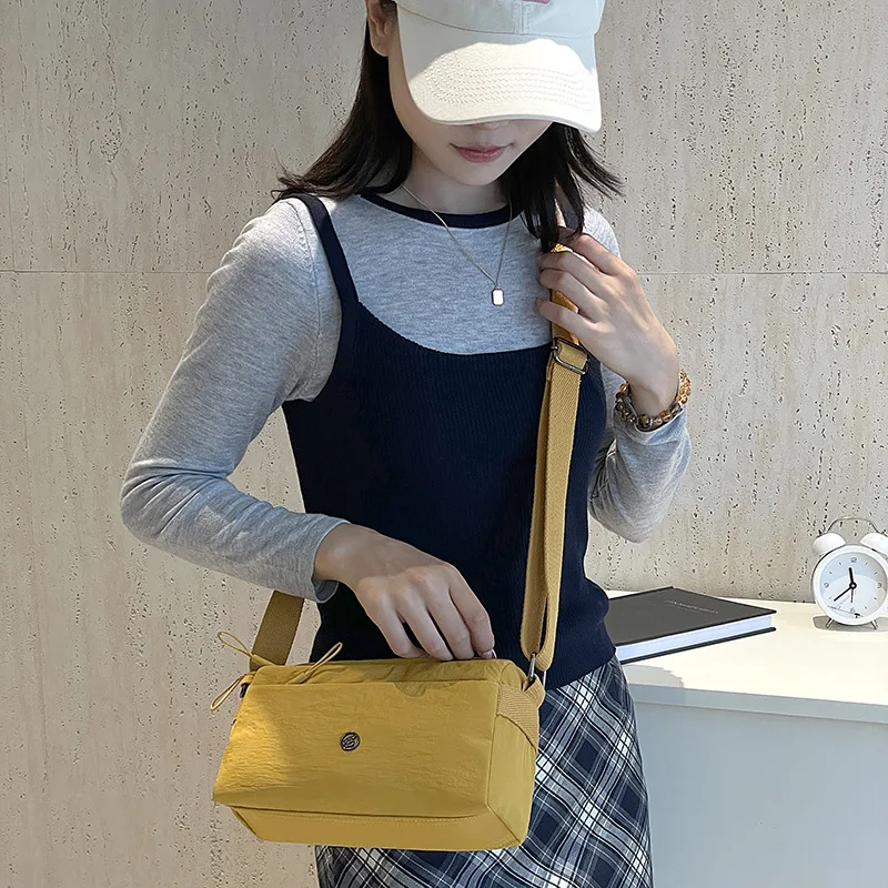 Ladies' small bag 2024 autumn new Korean version fashion simple small bag lightweight cloth bag small square bag coin purse y2k