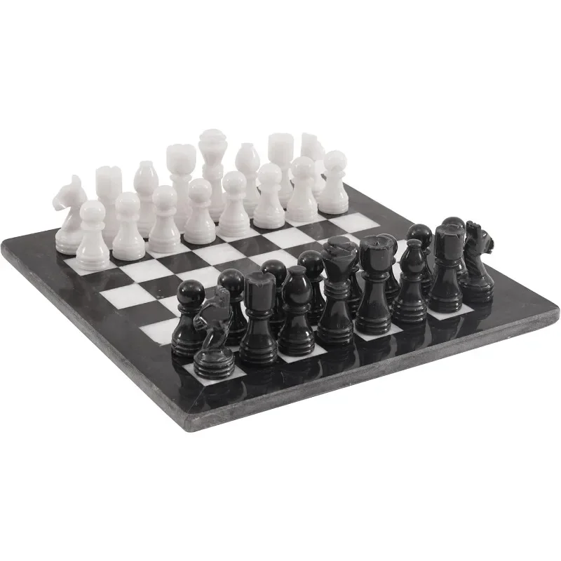 

Radicaln Marble Chess Set Black and White Handmade Chess Board Game Outdoor Chess Sets for Adults