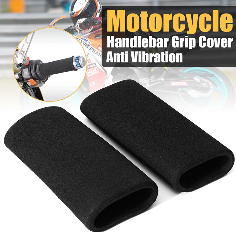 Motorcycle Handle Cover Slip On Foam Anti Vibration Soft Comfort Handlebar Grip Cover Accessories Motorcycle Parts Grips Cover