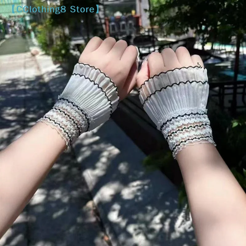 

1 Pair Nail Photo Glove Fake Cuffs Decorative Lace Flare Fashion Sexy Art Accessories Photography Props【AliS8】