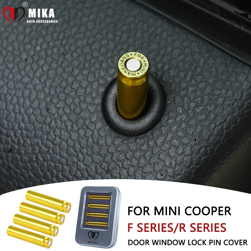 

Car Door Window Lock Knob Pull Pin Cover Case For Mini Cooper F54 F55 F56 F60 R55 R56 R60 Copper Decoration Interior Accessories