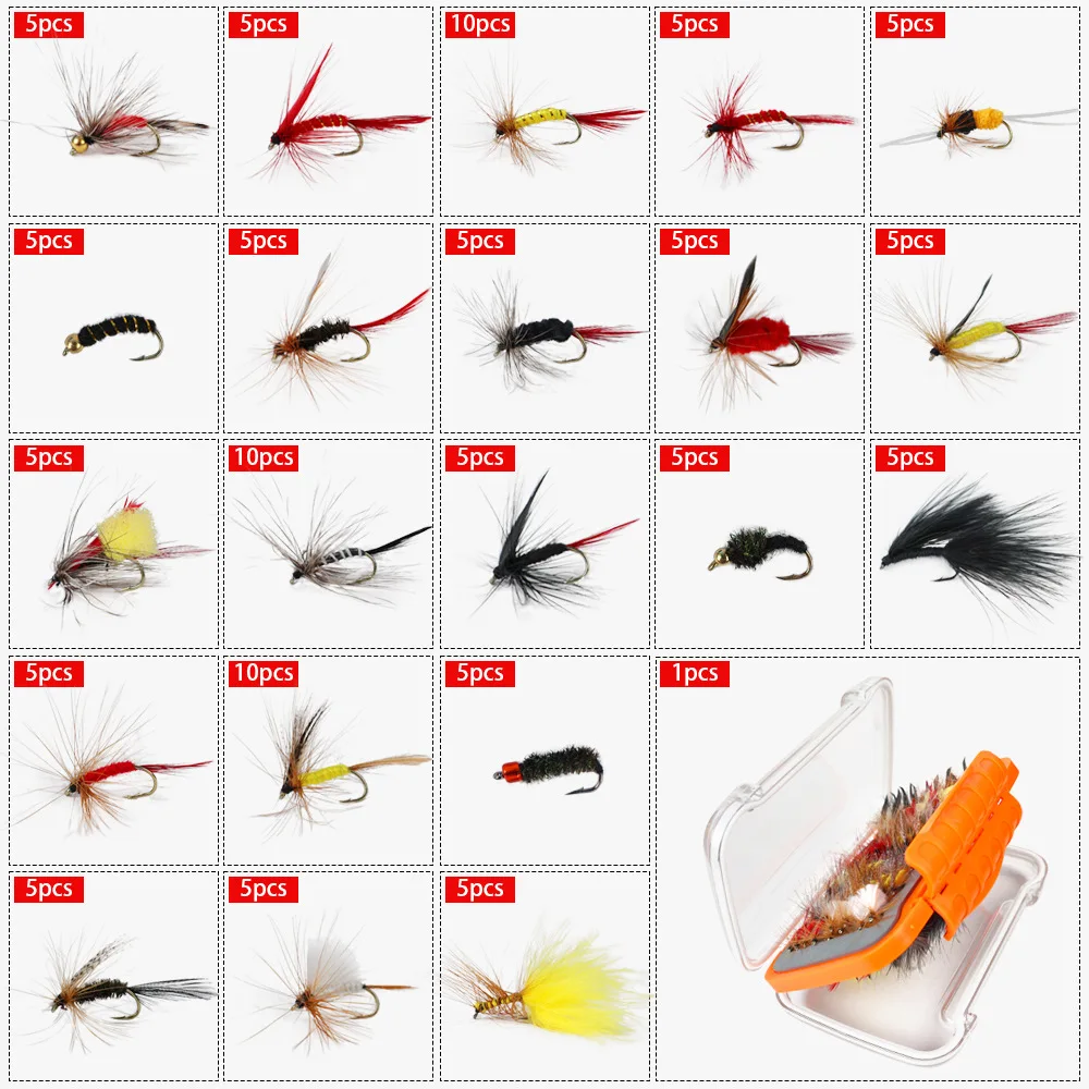 

120pcs double-sided fly box fly bait hand-tied set PP accessories box fly fishing box fishing gear angelköder 낚시액세서리