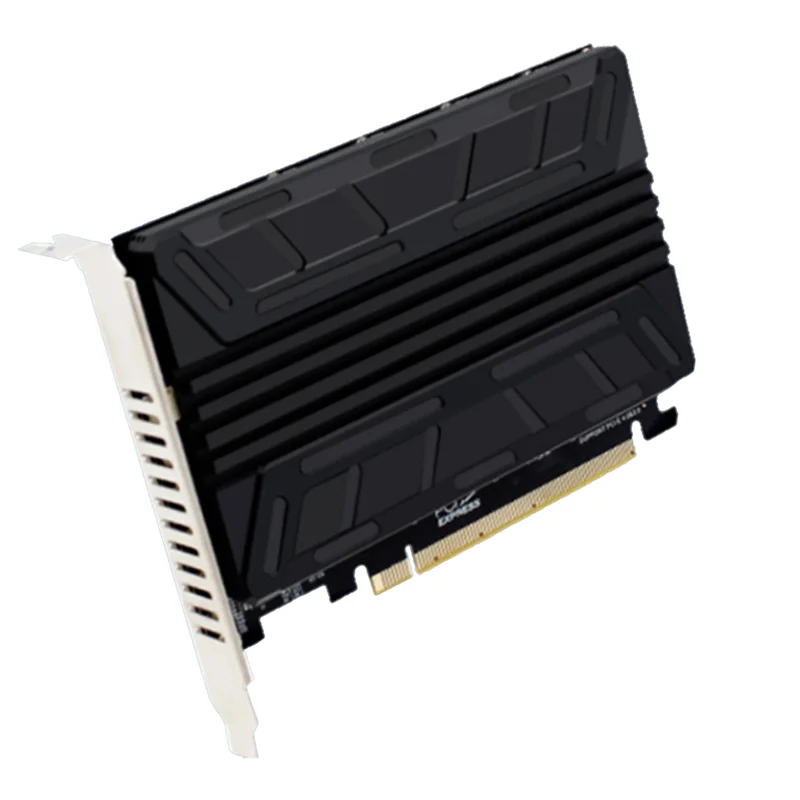 A13E-PCIEX16 NVME PCB PH44 NVME 4-Disk Array Card PCIE Signal Split Array Card With Heat Sink Aluminum Sheet