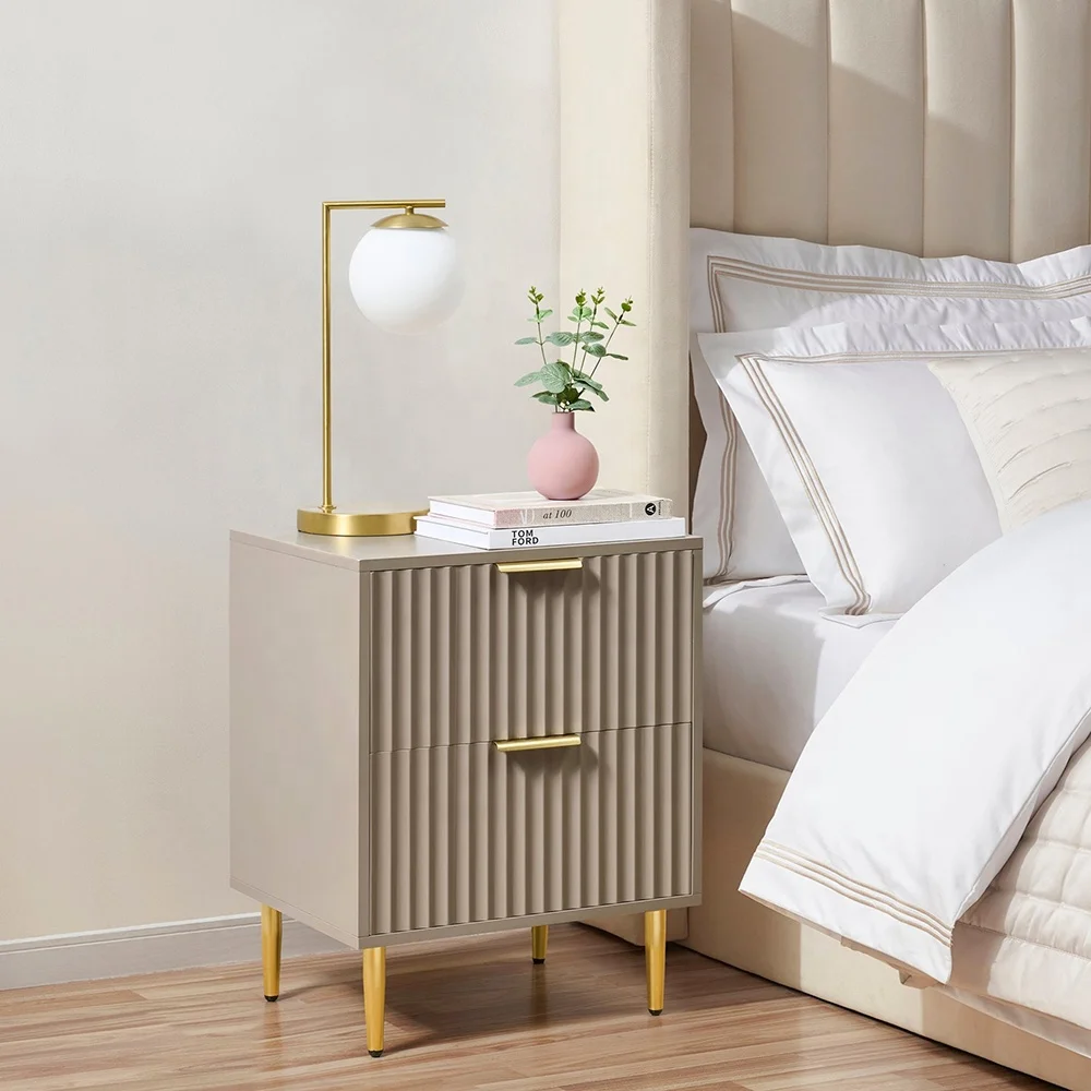 2 درج غرفة المعيشة أريكة طاولة جانبية خشبية مخدد غرفة نوم ليلة الوقوف طاولة السرير