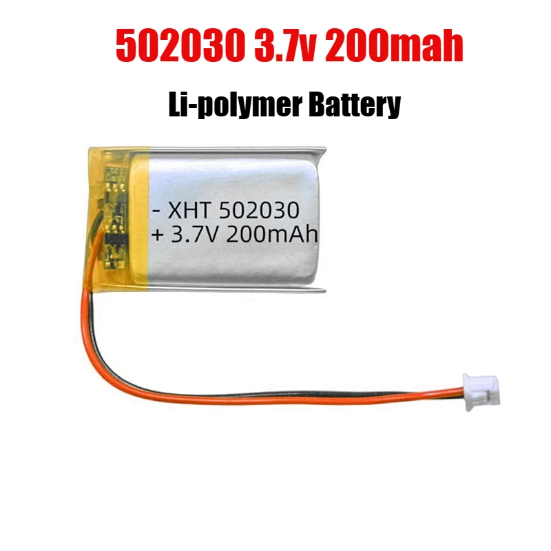 

1-4pcs 502030 Battery 200mAh 3.7V Lithium Polymer Battery for Smart Watch Flashlight Electric Toy Speaker Headset LED Lights