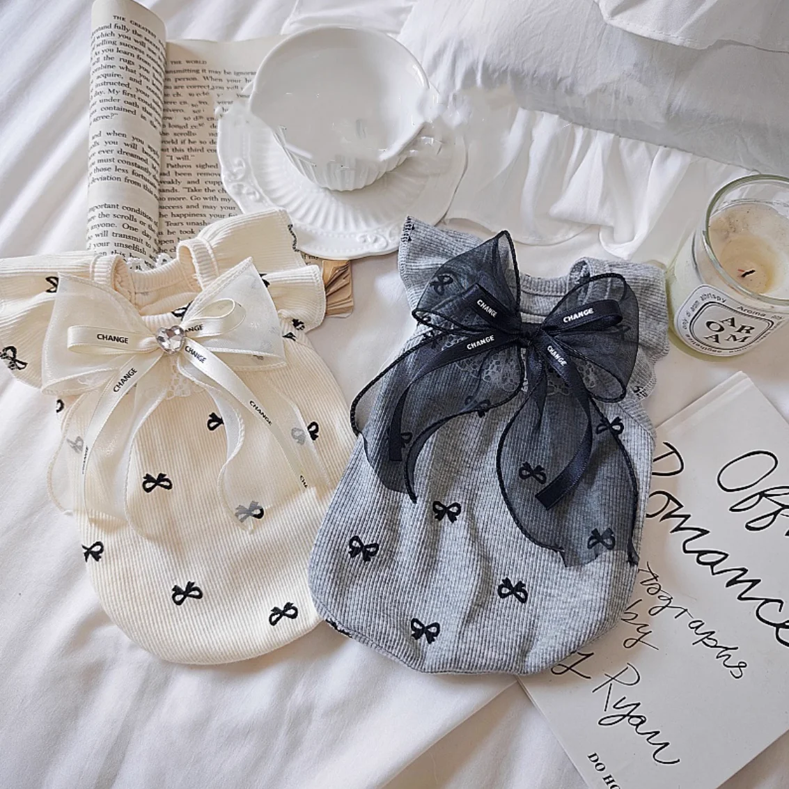 

Sweet Adorable Style Pet Butterfly Sleeve Clothes Brand Design Cat And Dog T-Shirts