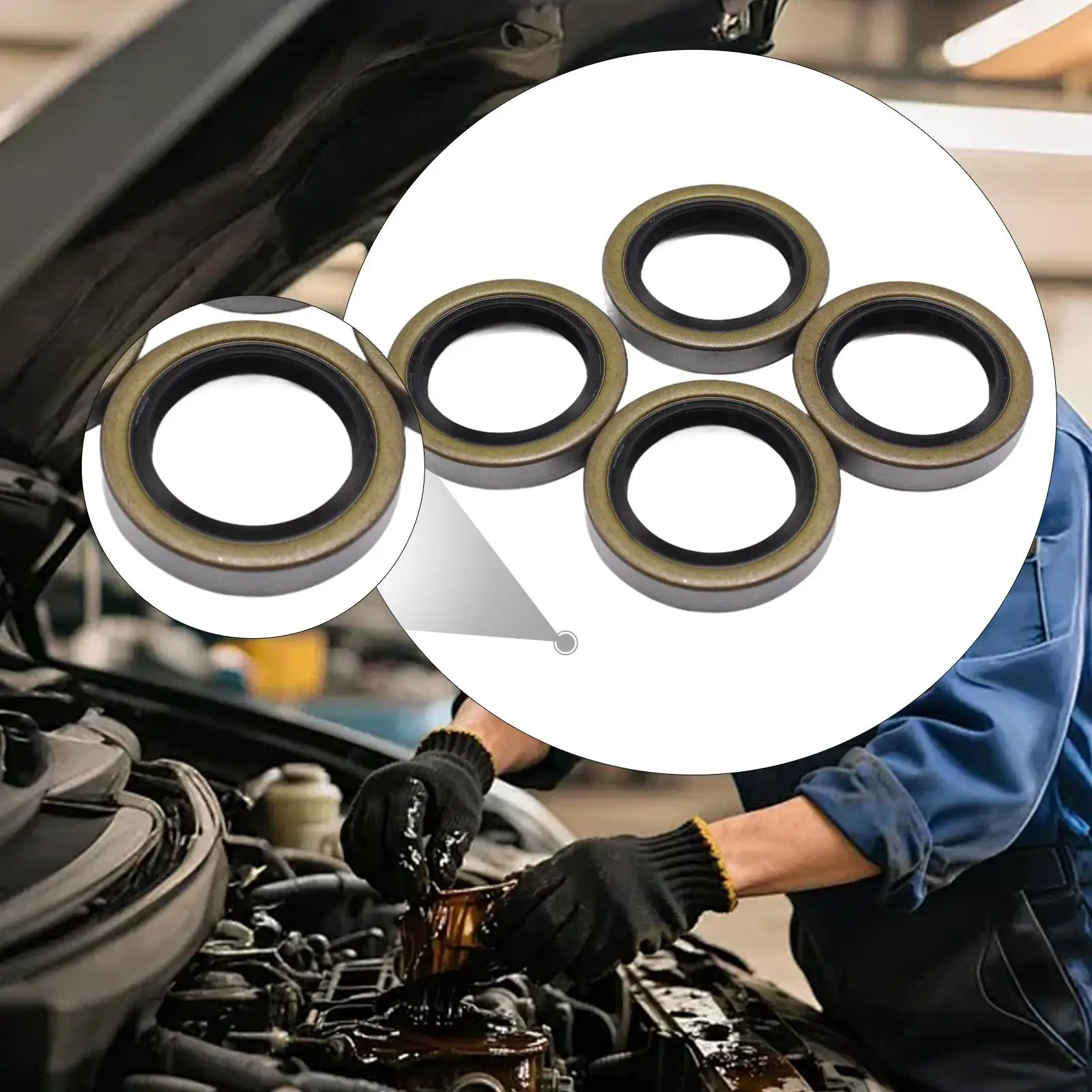 

Axle Hub Drum Double Lip Grease Seal Metal Spindle Oil Wheel Seal for Utility Boat Trailer Maintenance