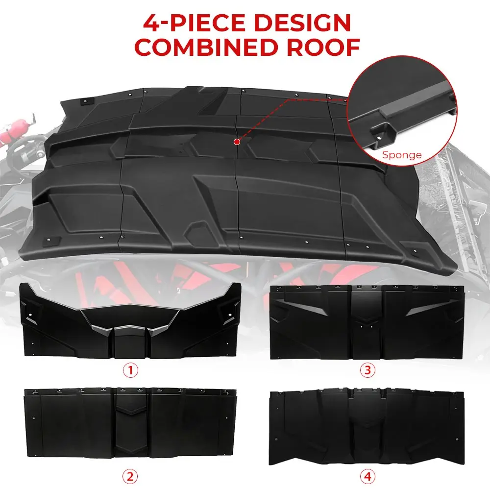 For Can-Am Maverick X3 Max Turbo R RR X RS DS DPS MR RC 4 Doors 2017-2026 4PCS UTV Hard Top Roof Cover Shell Rpl for #715003750 view 3