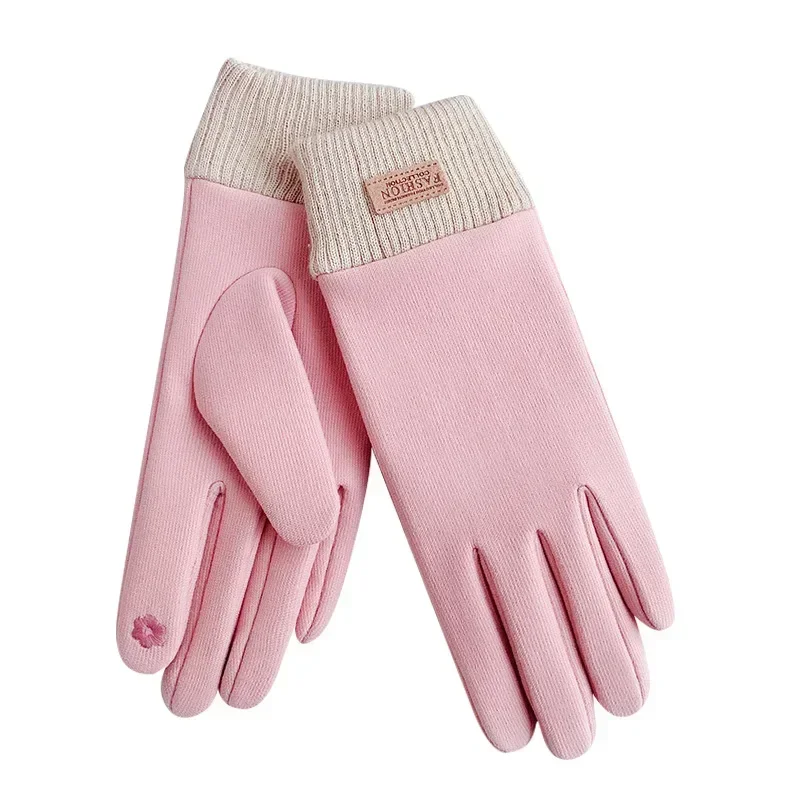 Windproof Women Winter Touch Screens Gloves Lined Thick Soft Anti Slip Mitten for Lady Driving Motorbike Running Skiing