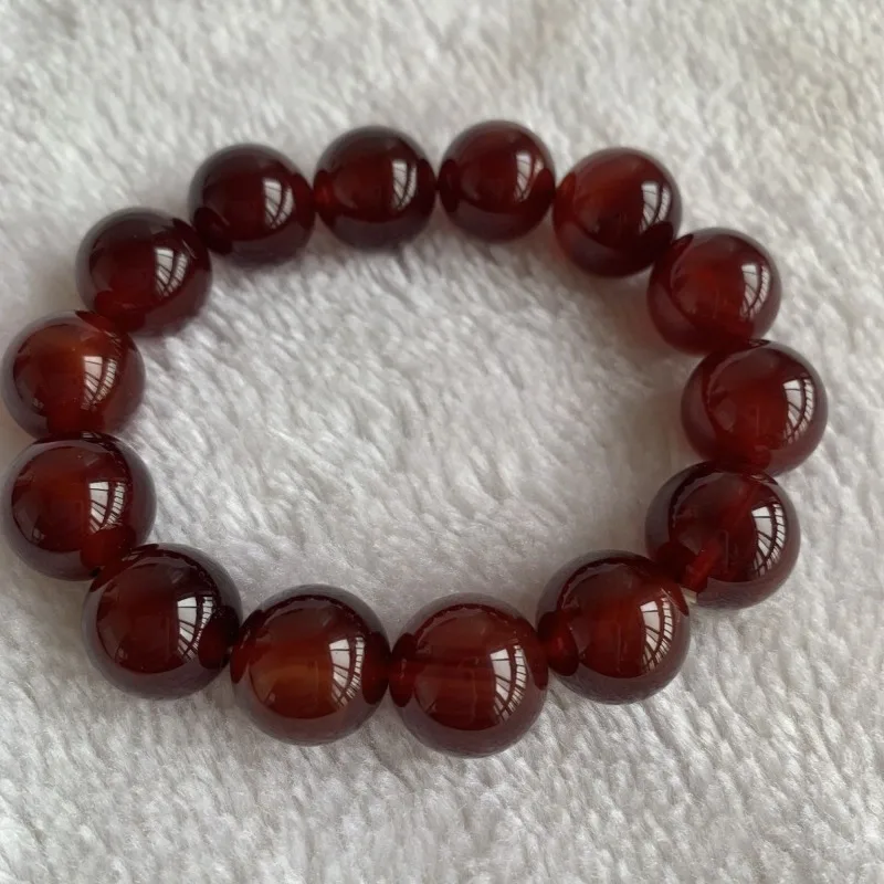 

Natural Burgundy Agate Men and Women Bracelet Fashion Jewelry