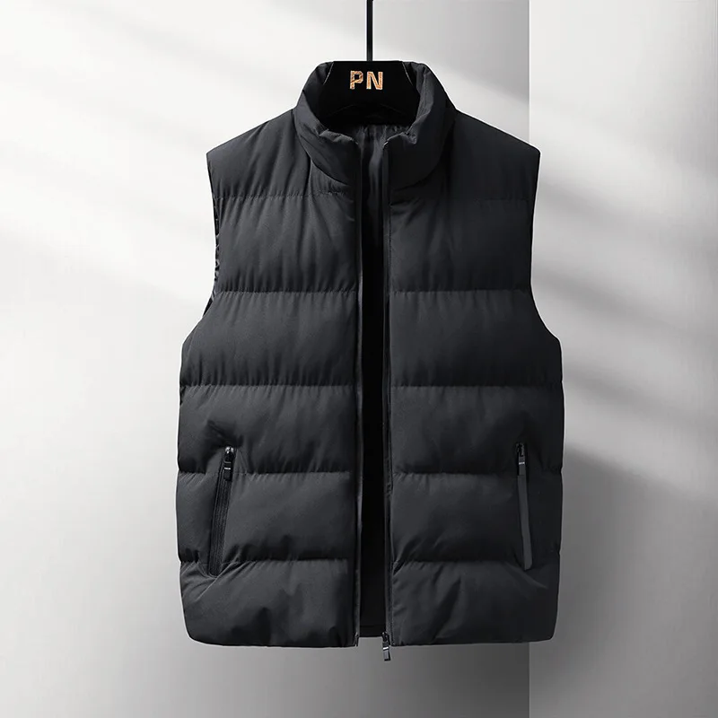 Chaleco de algodón Chaleco de gran tamaño Sin mangas Chaleco de pareja para hombres Chaqueta para hombres Chaleco de cuero fotografo