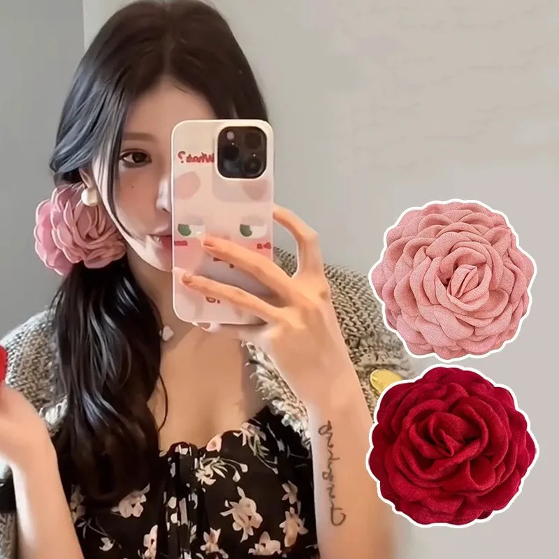 

Oversized Dry Rose Hair Claw Clip Inspired French Barrette Women's Hair Styling Accessories Wedding Party Updo