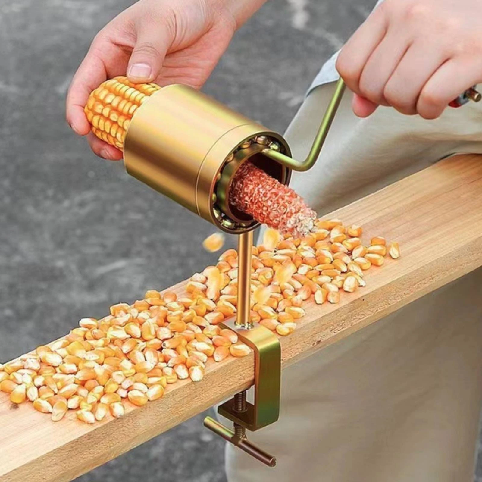Corn Sheller with Table Clamp Food-Safe Corn Sheller Tool User-Friendly Portable for Home Cooks, Kitchen