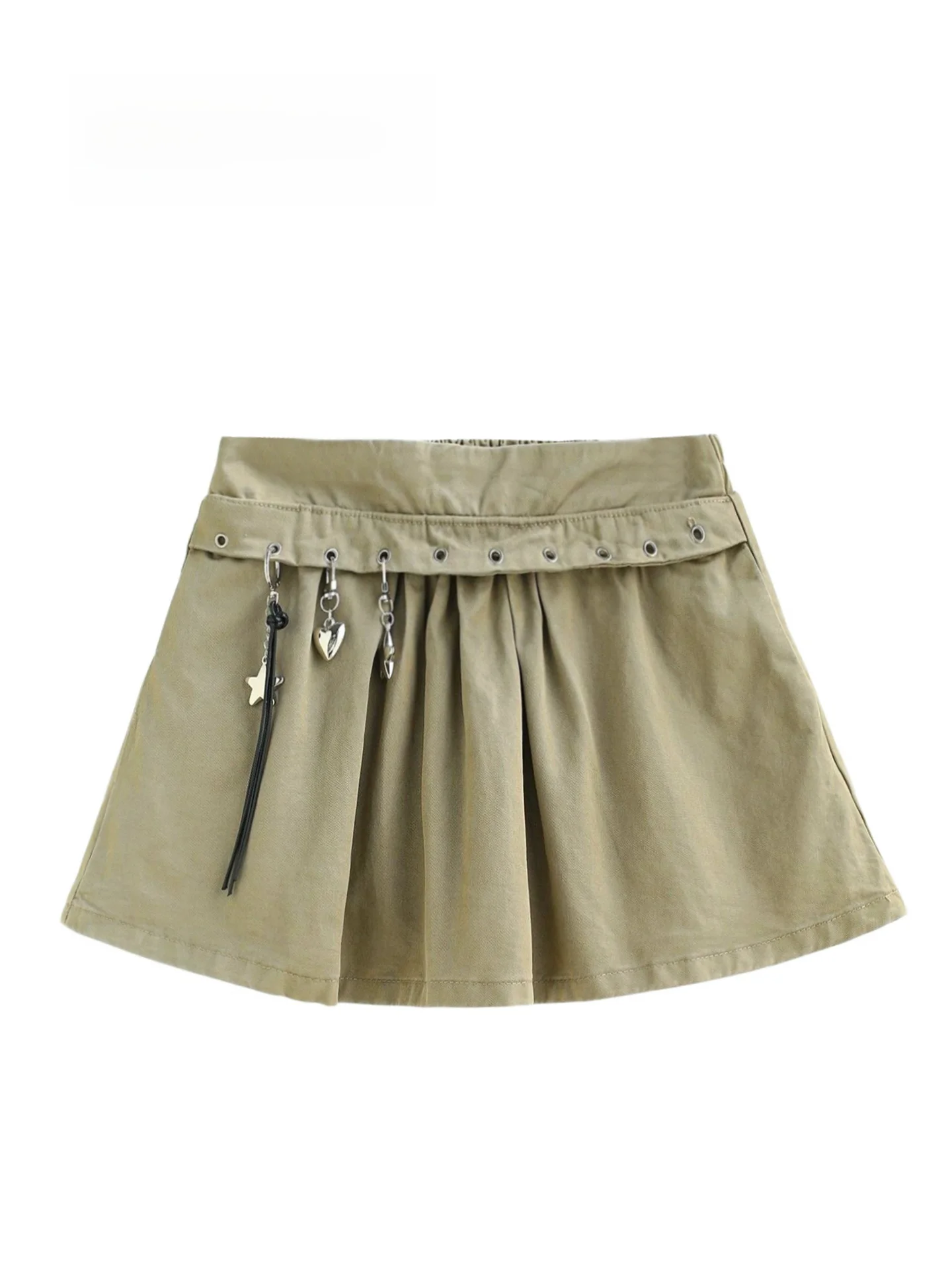 

Millennium Light Asian Style High Waist Short Skirt with Star Keychain Heart Shaped Half Body Skirt Summer New Arrival Women'...