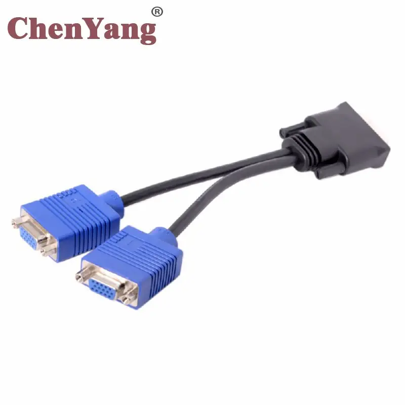 CYSM Female Splitter Extension Cable  Rgb For Pc Dual 15pin Male Graphics Card To Dms-59pin Vga