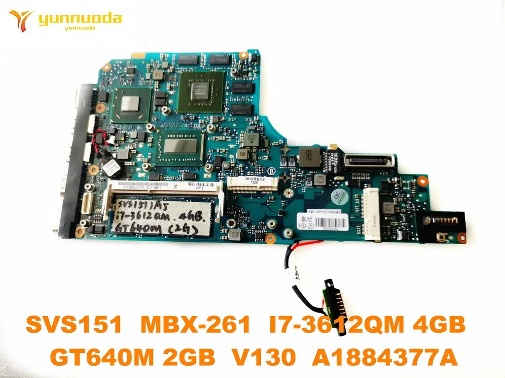 

Оригинал для SONY SVS151 MBX-261 Laptop otherboard SVS151 MBX-261 4GB GT640M 2GB V130 A1884377A Протестировано хорошо бесплатно