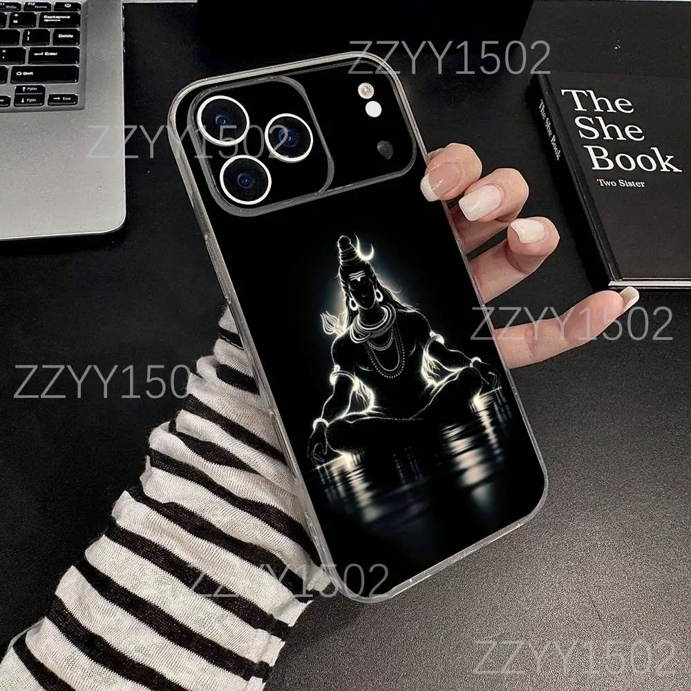 حافظة هاتف Lord Shiva M-Mahadev of India لهاتف iPhone 17,16,15,14,13,12,11 Pro,Max,Plus,X,XS,XR,SE4,E Mini شفافة ناعمة #5