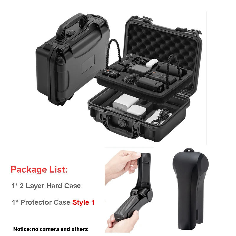 STARTRC 2-laags draagbare harde koffer voor DJI OSMO Pocket 4 camera-accessoires Waterdichte opbergdoos Tas draagtas