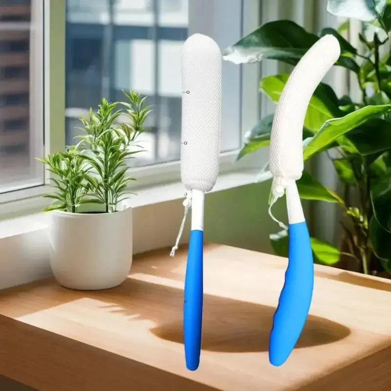 1 個バスソフトバックスクラバーブラシバスシャワーたわしメッシュブラシハンドル付き角質除去スクラブマッサージバス用品