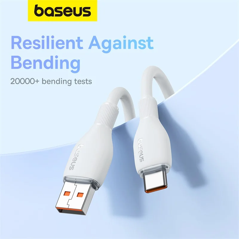 Baseus USB Type C Cable For Realme Huawei Pro Fast Charging Wire USB-C Charger Data Cord For Samsung Oneplus Poco F3 Soft TPE