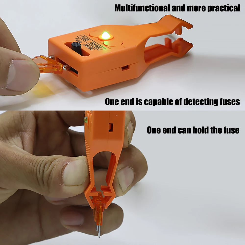 Universal Fuse Tester Multifunctional Portable 12/24V Automotive Electrical Diagnostics and Fuse Replacement Tool
