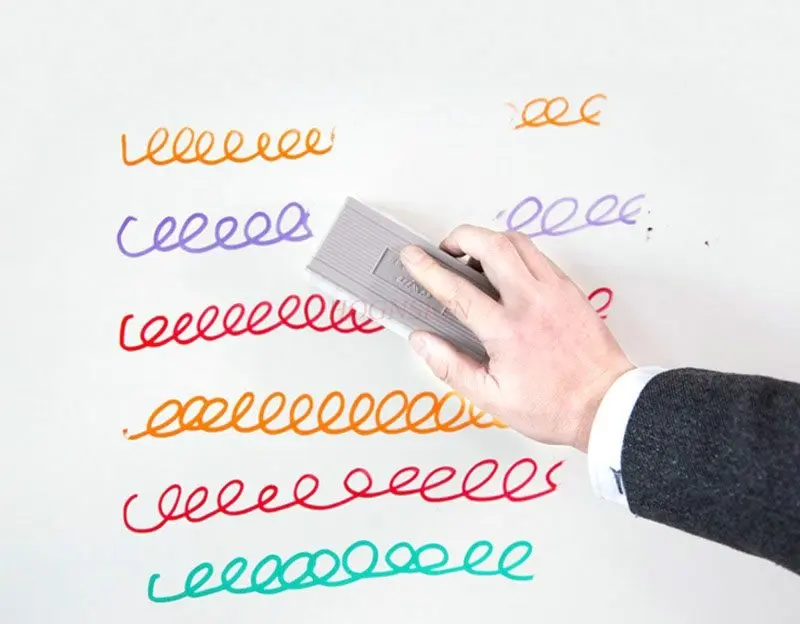 Gomme à fibre haute densité pour tableau blanc, 1 pièce, gomme à poudre, stylo, sans poussière, éponge de craie, nettoyage du tableau noir, stylo spécial