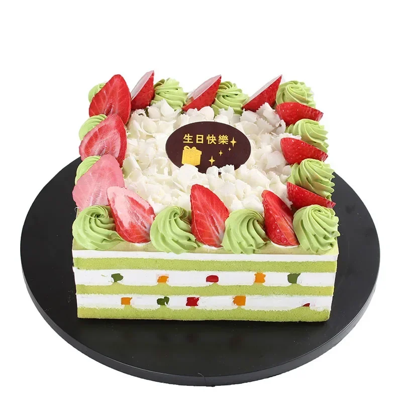 Simulation cake model Creative Mousse birthday cake Fake cake Model food plastic Window Show Photography props Artificial
