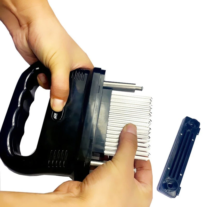 ABAE-48 Abbeveratoio per carne a lama - Ablandzatore per bistecche con ago ultra affilato in acciaio inossidabile, utensile da cucina per barbecue per un sapore migliorato