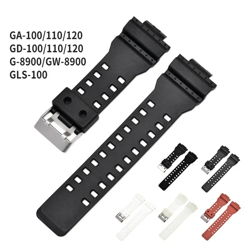 Uhrenarmband für Casio G-Shock Uhrenarmband GA100/110/120/GD100/120/GA300/G-8900, erhöhte 16 mm Ersatz-Uhrenarmbänder