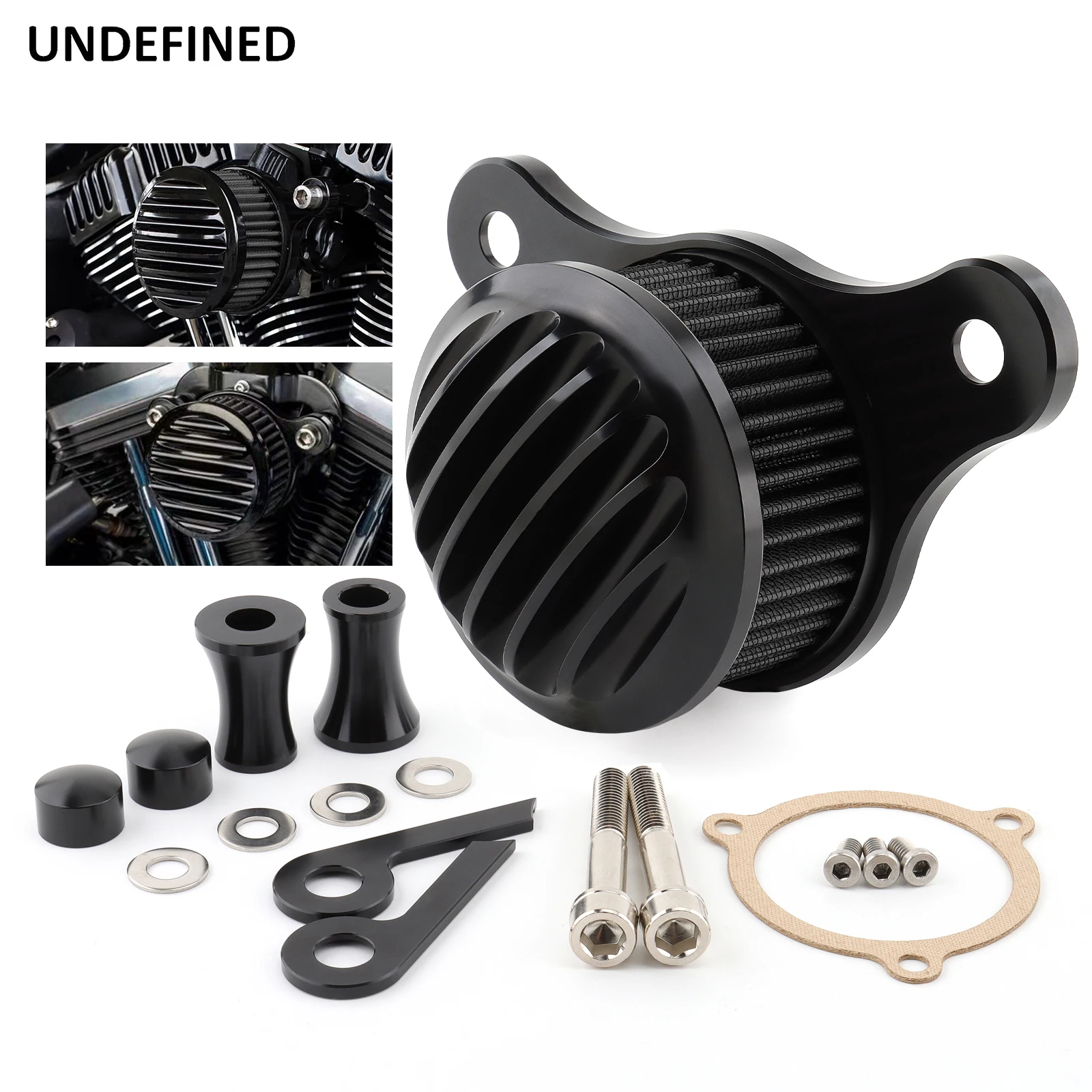 

For Harley Touring Road King Street Glide Road Glide Trike Glide CVO 2008-2016 Air Filter Cleaner Intake Filter Black Chrome