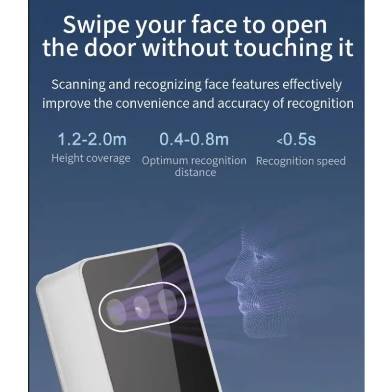 STLF Home Security Outdoor Waterproof 3D Face Recognition Tuya Smart Lock Digital Fingerprint Aluminum Sliding Door Lock