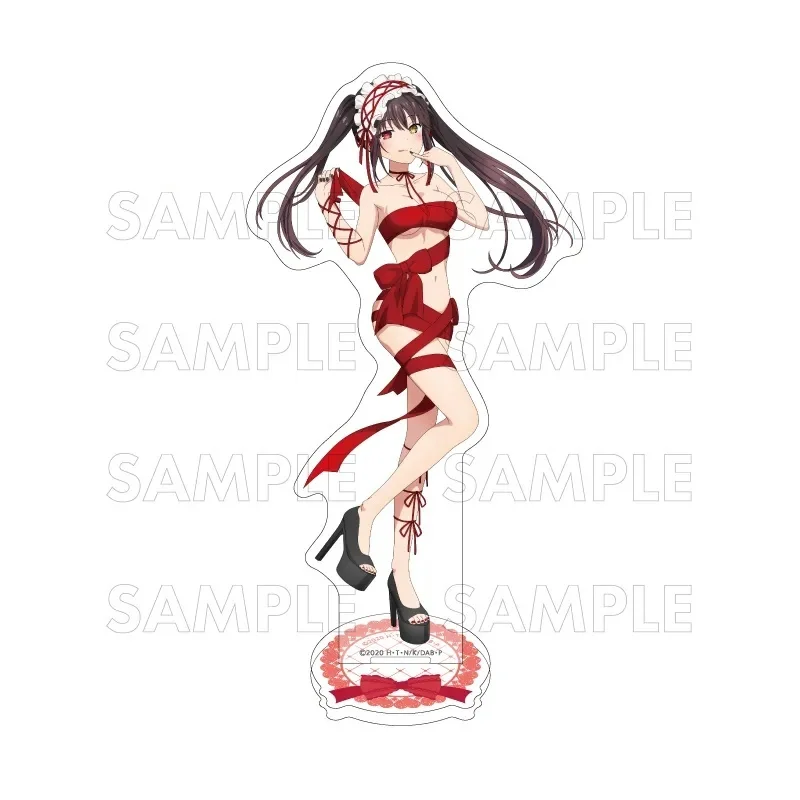 DATE A LIVE Anime Kurumi Tokisaki White Queen Acrylic Stand Model Figure Cosplay Plate Holder Topper Birthday Fans Keychain Gift