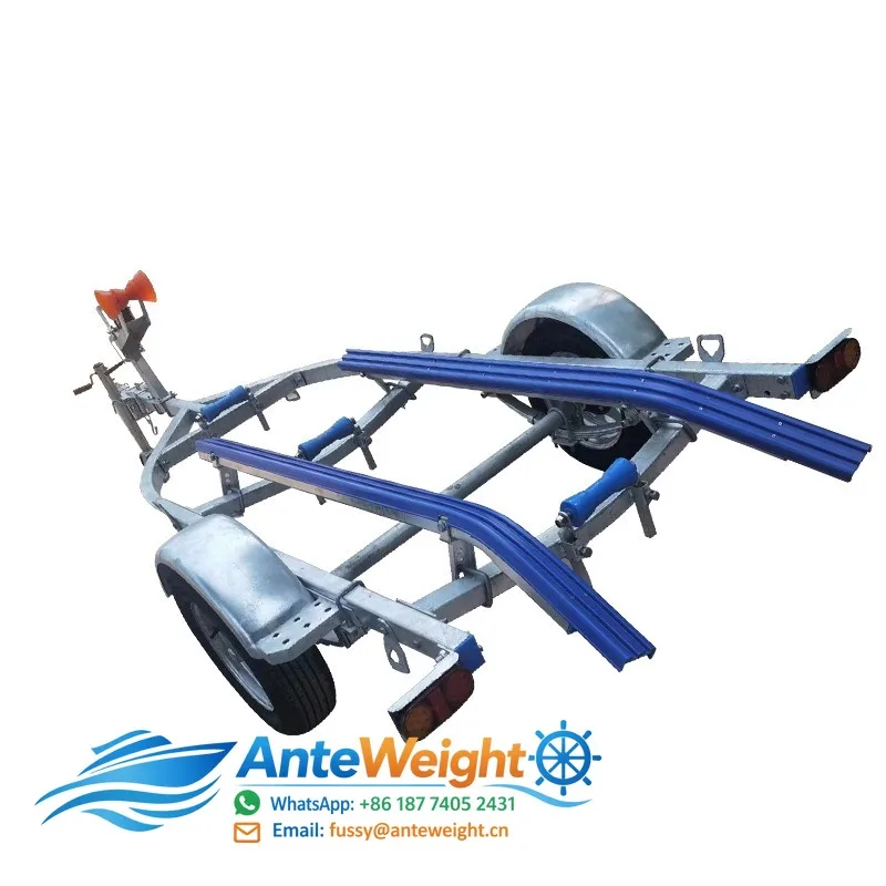 Heavy-Duty Jet Ski & Fishing Boat Trailer in Stock, Dinghy Dolly | Large Capacity Rescue Boat Transport Frame