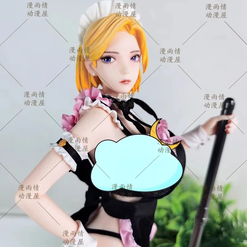 لعبة تمثال Android 18 Anime Maid GK قابلة للجمع - زخرفة حمام فتاة جميلة مصنوعة يدويًا مع عناصرين لشخصية الحركة