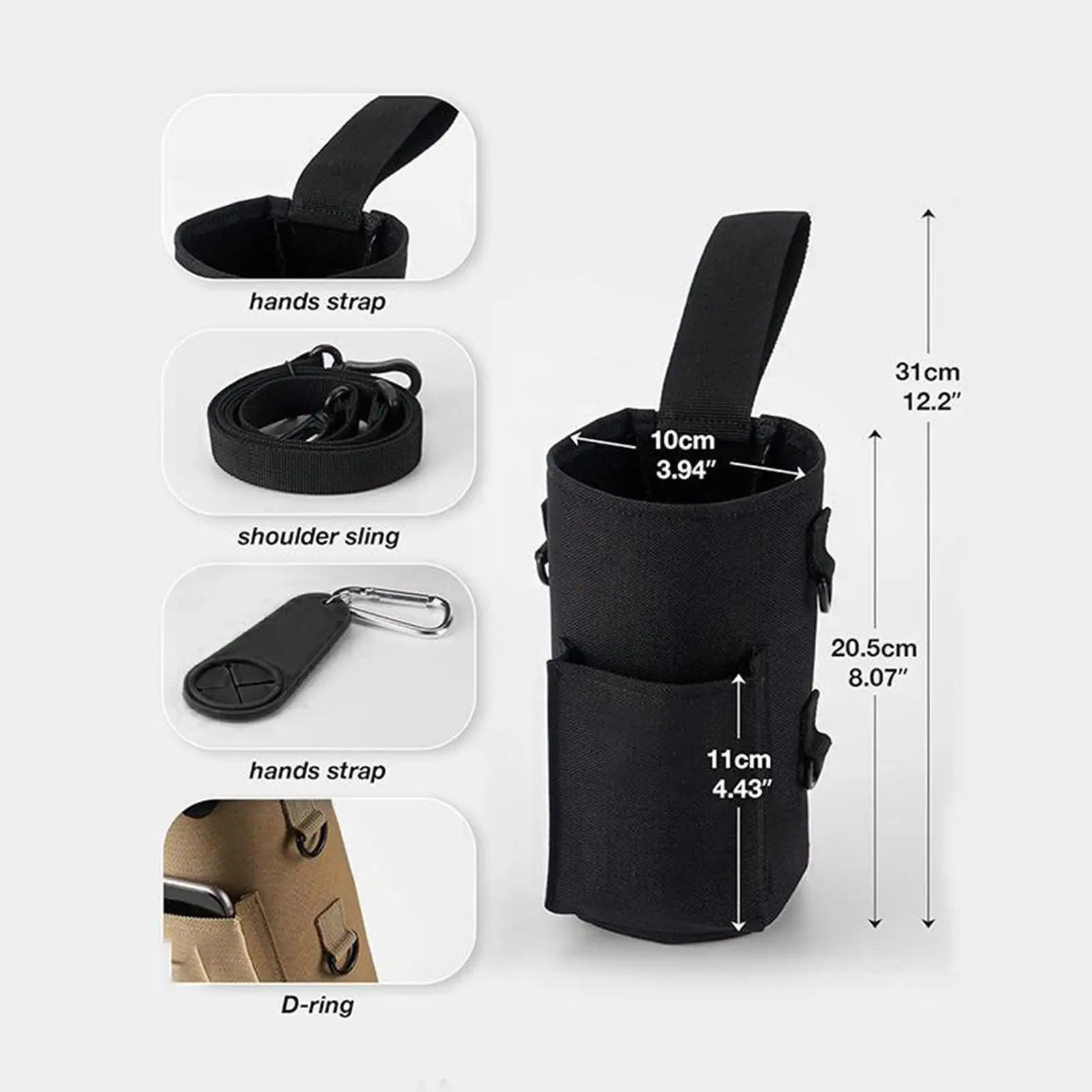 Bolsa magnética de gimnasio pequeña para hombres bolsa de botella de agua para deportes de viaje de fitness