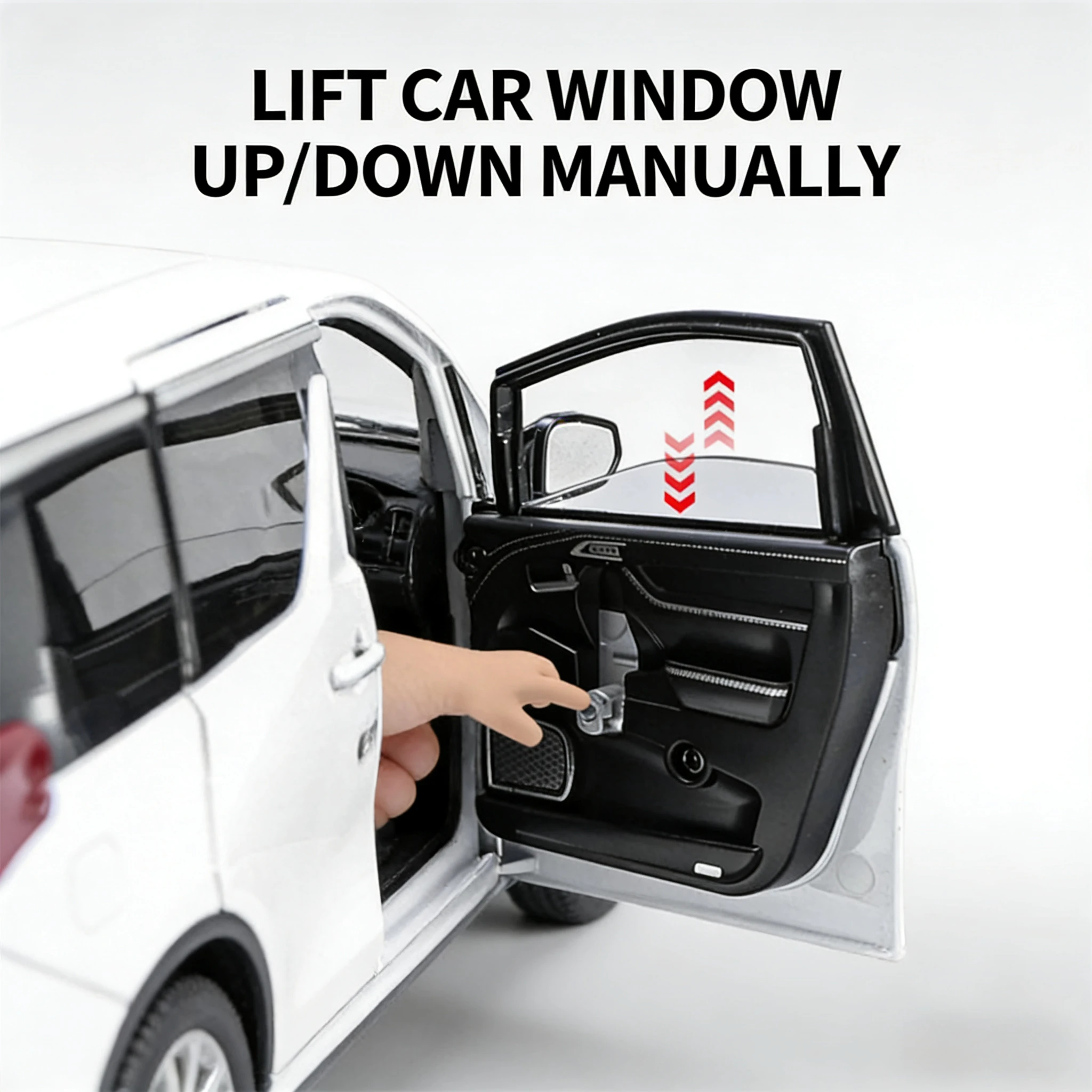 알파와 같은 합금 자동차에 적합한 새로운 1:18 다목적 밴 모델, 알루미늄 주조 장난감 자동차, 시뮬레이션된 소리와 빛