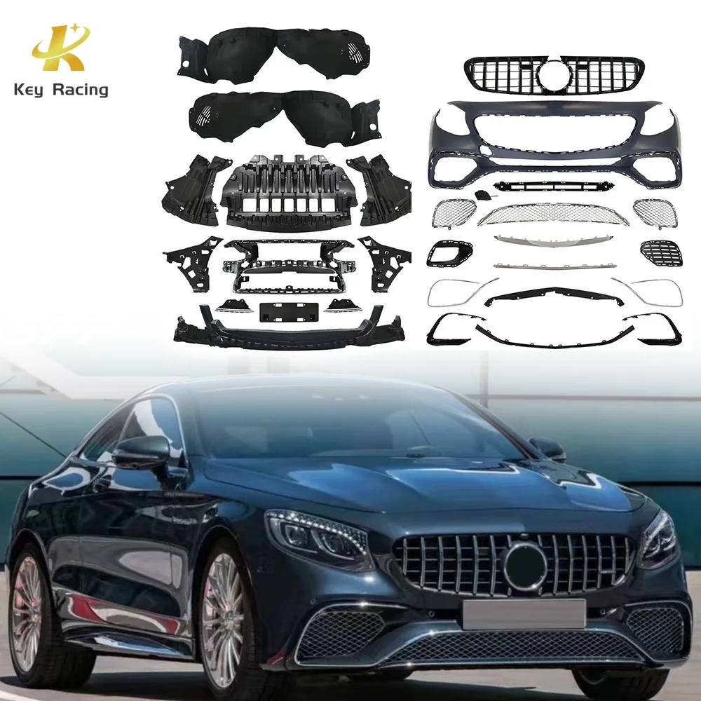 Benz S63 W217 Front Bumper Fog Lamp Cover Air Intake Grille Body Kit For Mercedes Benz S Class S63 Coupe W217