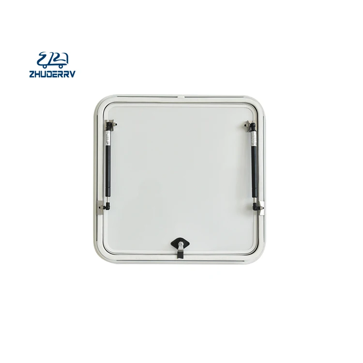 

RV Black Frame Exterior Water Proof Escape Door Caravan Hatch For Camper /trailer Car