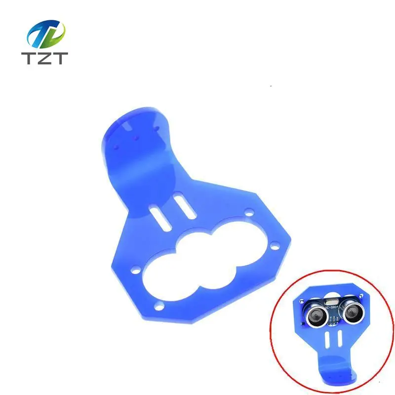 1PCS Cartoon Ultrasonic Sensor Mounting Bracket for HC-SR04 Smart Car Blue Color