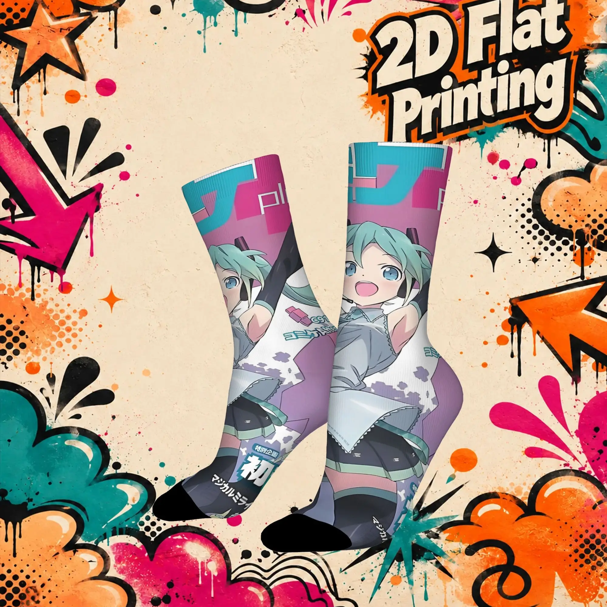 Street Fashion Style Youtube - Mode Hatsune Miku Cartoon Zangeres Vintage