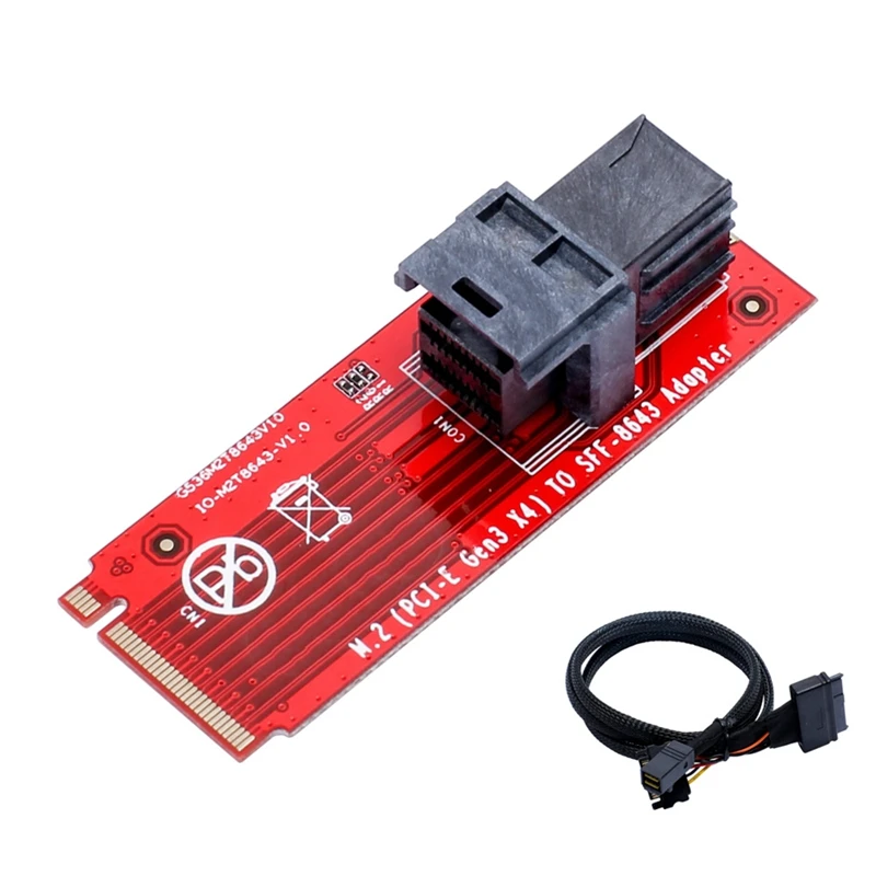 M.2 Pcie 4.0 Gen4 X4 To SFF-8643 Adapter Card For Nvme Memory E.G. U.2 SSD The Speed Can Arrive More Than 7000MB/S