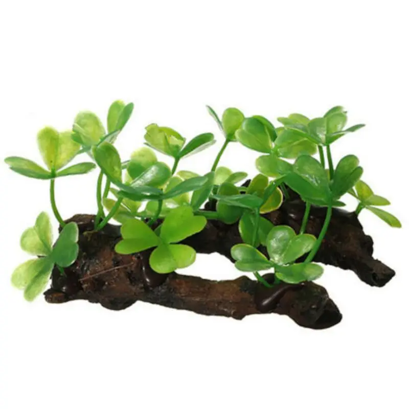 Plastic Artificial Turtle Tree Trunk Driftwood Aquarium Fish Tank Reptile Cylinder Making Roots Plant  Aquatic Decoration Ornam