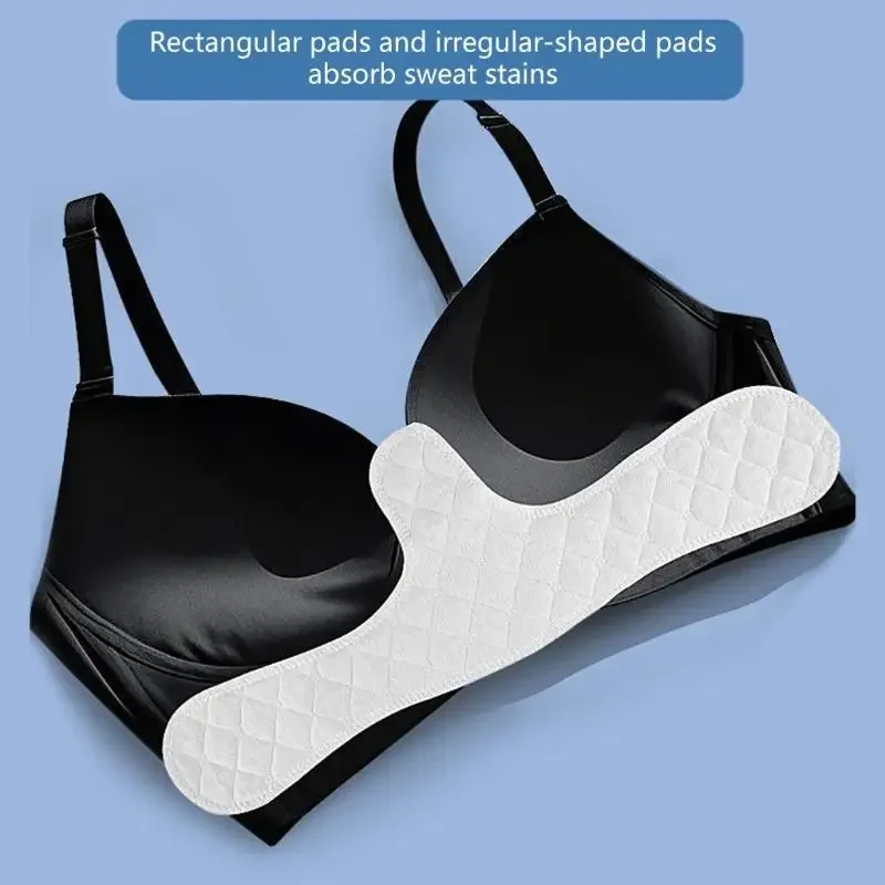 10x Bantalan Bra Pengatur Kelembapan Peredam Keringat Bagian Bawah Dada Sisipan Dapat Digunakan Kembali Tahan Bau untuk Wanita