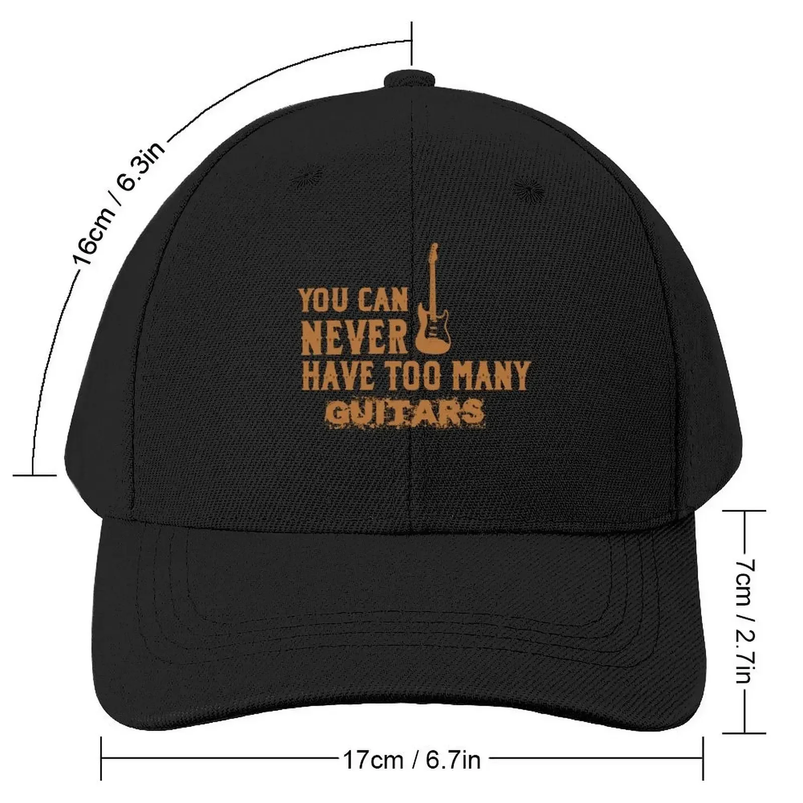 You Can Never Have Too Many GuitarsCap Baseball Cap sun caps derby hat Women's 2025 Men's