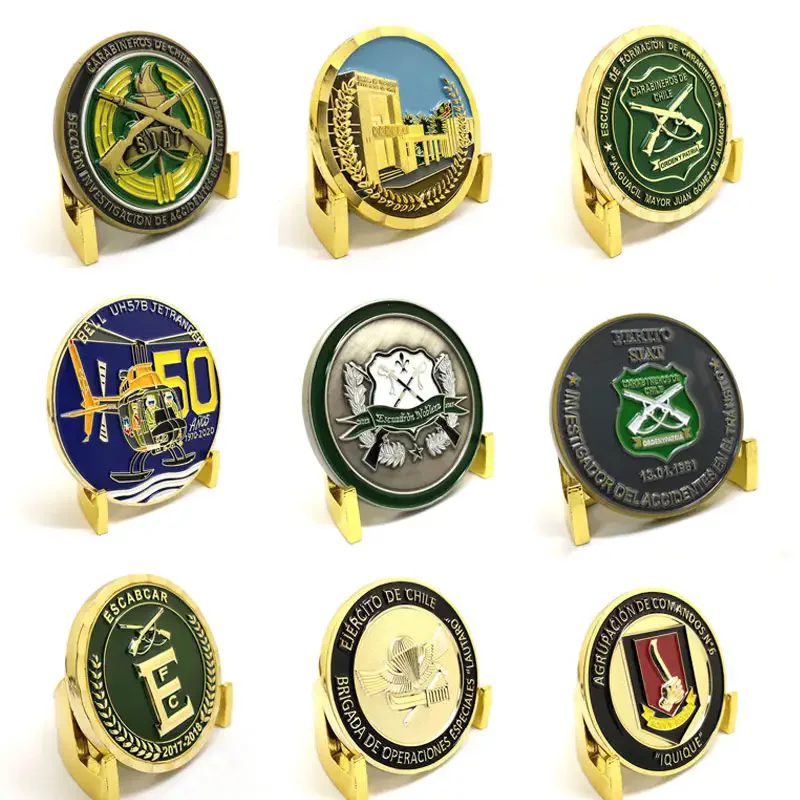 

Wholesale Challenge Coin Manufacturer Antique Gold Plated Soft Enamel Customized Gold Customized 3D Challenge Commemorative Coin