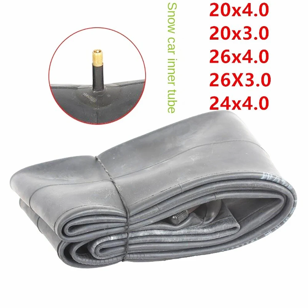 

20/24/26 Inch Bike Inner Tube 20/26×4.0/3.0 24×4.0 Wided Rubber Spare Tube for Snow Beach Bicycle Tire Bicycles Accessories