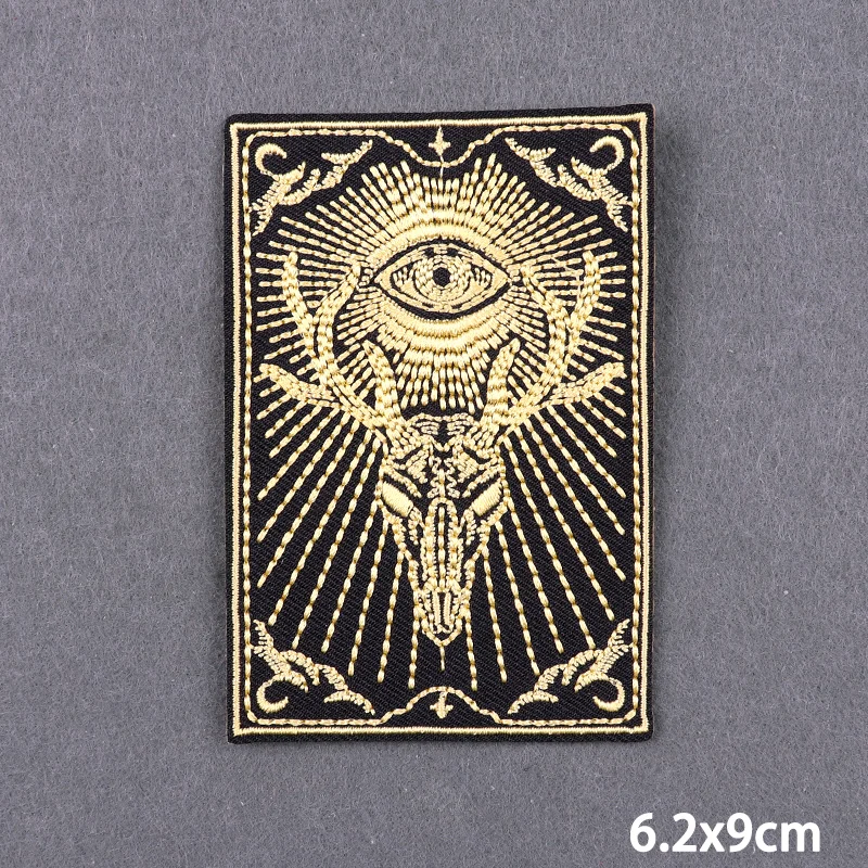 The Devil Iron On Patches For Clothes Skull Tarot Embroidery Patches On Clothes DIY Applique Ironing Stickers Fusible Patch