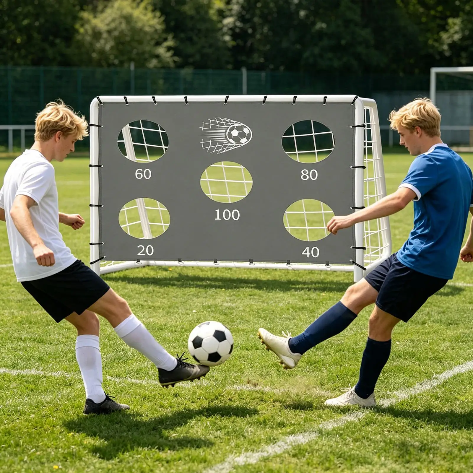 

Soccer Goal Target Net Weather Resistant Folding Cloth Practice Football Goal Cloth For Adults Youth Beginners Players Athlete