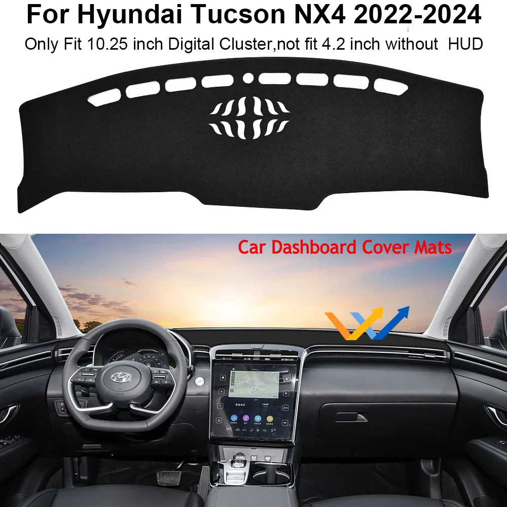 

Поп для Hyundai Tucson NX4 2022 2023 2024, чехол для приборной панели, коврик с защитой от УФ-лучей, защита от солнца, ковер, аксессуары для стайлинга автомобилей